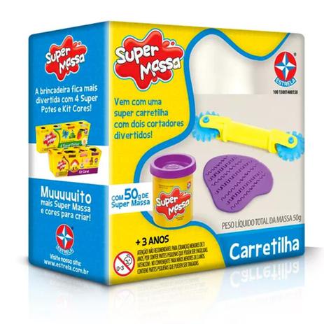 Massinha Super Massa Carretilha - Estrela Menor preço em Massinha Super Massa Carretilha - Estrela