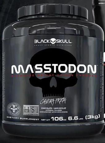 Masstodon Hipercalorico 3kg Morango - Black Skull - Caveira Preta Menor preço em Masstodon Hipercalorico 3kg Morango - Black Skull - Caveira Preta