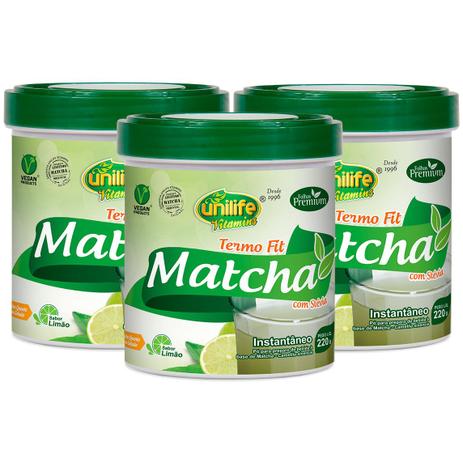 Matcha - Chá Verde - Solúvel 220g Kit com 3 - Unilife Menor preço em Matcha - Chá Verde - Solúvel 220g Kit com 3 - Unilife