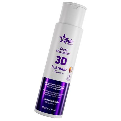 Matizador Magic Color Gloss Platinum Branco 500ml Menor preço em Matizador Magic Color Gloss Platinum Branco 500ml