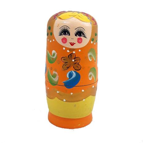 Matrioska Boneca Russa 14 cm LaranjaB com 6 - Milly Menor preço em Matrioska Boneca Russa 14 cm LaranjaB com 6 - Milly