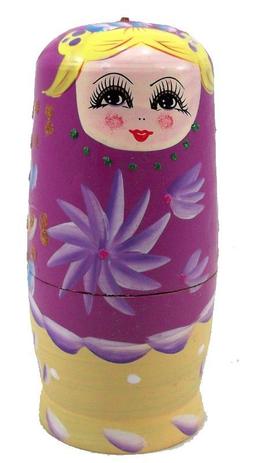 Matrioska Boneca Russa 14 cm Lilás - Milly Menor preço em Matrioska Boneca Russa 14 cm Lilás - Milly