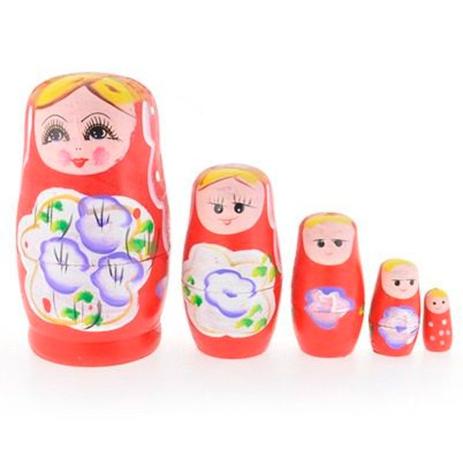 Matrioska Boneca Russa - Kit com 5 Bonecas - Thata Esportes Menor preço em Matrioska Boneca Russa - Kit com 5 Bonecas - Thata Esportes