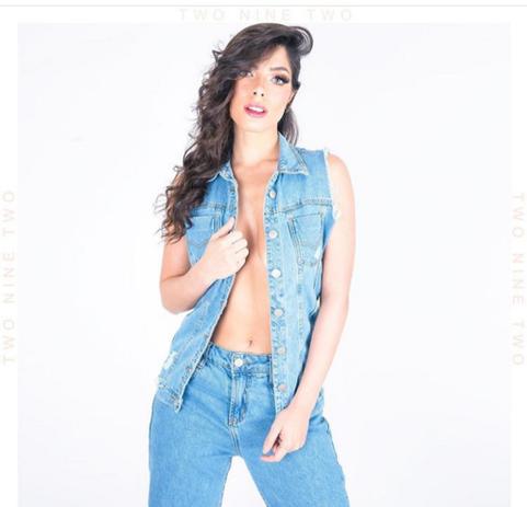 colete jeans feminino grande