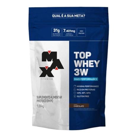 Max Titanium Top Whey 3W proteínas em sachê de 1,8kg Menor preço em Max Titanium Top Whey 3W proteínas em sachê de 1,8kg