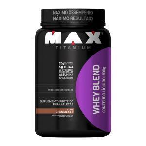 Max Titanium Whey Blend 900g Chocolate Menor preço em Max Titanium Whey Blend 900g Chocolate