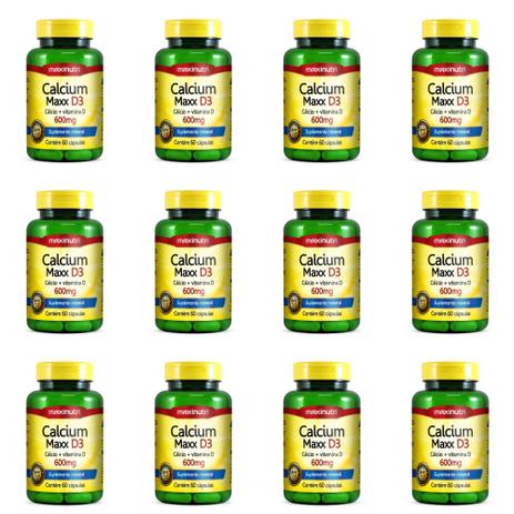 Maxinutri Calcium Maxx D3 C/60 (Kit C/12) Menor preço em Maxinutri Calcium Maxx D3 C/60 (Kit C/12)