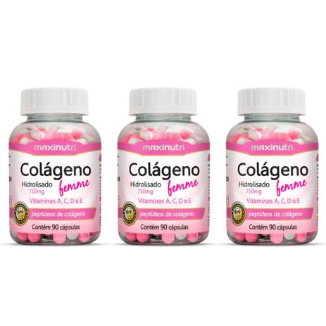 Maxinutri Colágeno Femme 750mg (Kit C/03) Menor preço em Maxinutri Colágeno Femme 750mg (Kit C/03)