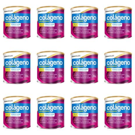 Maxinutri Colágeno Hidrolisado 2em1 Amora 250g (Kit C/12) Menor preço em Maxinutri Colágeno Hidrolisado 2em1 Amora 250g (Kit C/12)