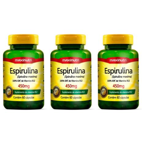 Maxinutri Espirulina 450mg C/60 (Kit C/03) é boa?