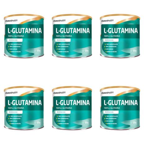 Maxinutri L- Glutamina Pura 300g (Kit C/06) Menor preço em Maxinutri L- Glutamina Pura 300g (Kit C/06)
