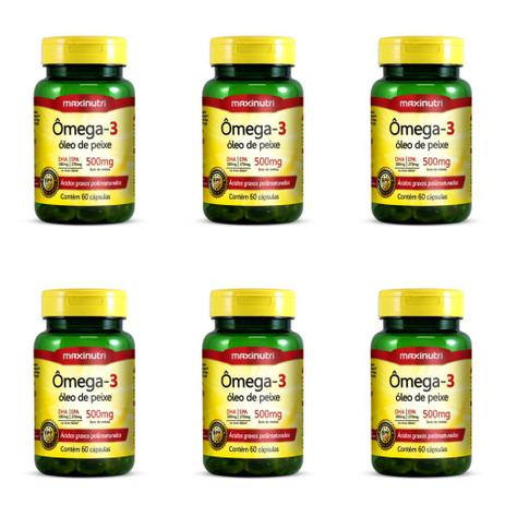 Maxinutri Omega 3 500mg C/60 (Kit C/06) Menor preço em Maxinutri Omega 3 500mg C/60 (Kit C/06)