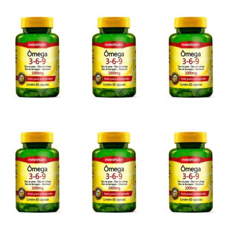 Maxinutri Omega 3/6/9 Triplo 1g C/60 (Kit C/06) Menor preço em Maxinutri Omega 3/6/9 Triplo 1g C/60 (Kit C/06)
