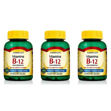 Maxinutri Vitamina B12 C/60 (Kit C/03) Menor preço em Maxinutri Vitamina B12 C/60 (Kit C/03)