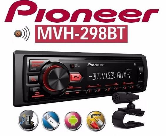 Media Receiver Automotivo Pioneer com Bluetooth/ MP3/ USB MVH-298BT Menor preço em Media Receiver Automotivo Pioneer com Bluetooth/ MP3/ USB MVH-298BT