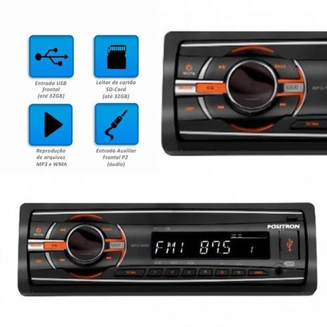 Media Receiver Automotivo Positron MP3 Player/ USB/ SD Card SP2210UB - PEN DRIVE GRATIS Menor preço em Media Receiver Automotivo Positron MP3 Player/ USB/ SD Card SP2210UB - PEN DRIVE GRATIS
