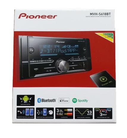 Media Receiver som automotivo Pioneer Mvh-s618bt double Din Bluetooth Mixtrax Menor preço em Media Receiver som automotivo Pioneer Mvh-s618bt double Din Bluetooth Mixtrax