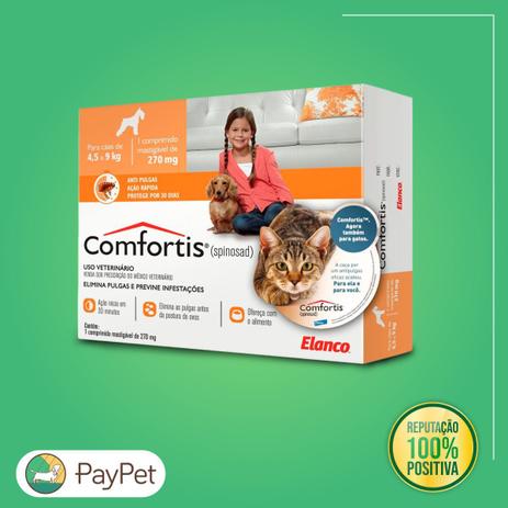 Medicamento para cachorros e gatos  antipulgas confortis de 4,5 a 9kg p/ cachorro e 2,8 a 5,4 kg p/ gatos - Elanco é boa?