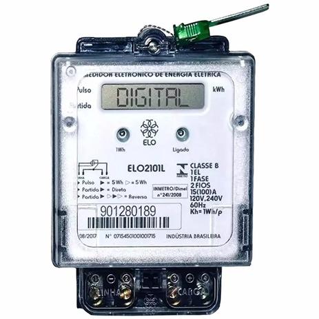 Medidor Relógio Luz Energia Monofásico Digital Novo 220v - Elo Menor preço em Medidor Relógio Luz Energia Monofásico Digital Novo 220v - Elo