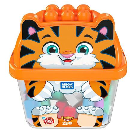Mega Bloks Balde de Animais Tigre - Mattel Menor preço em Mega Bloks Balde de Animais Tigre - Mattel