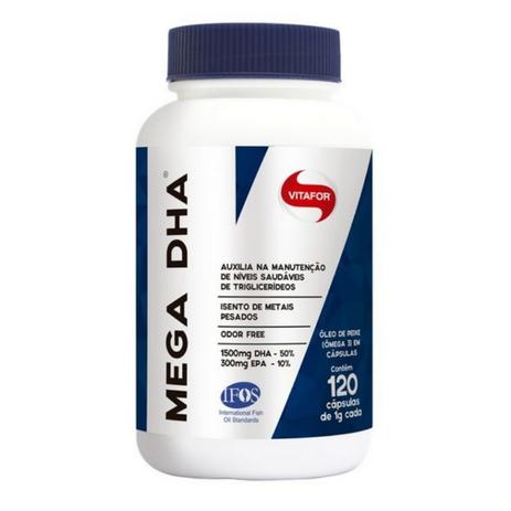 Mega DHA 1000mg Vitafor 120 cápsulas Menor preço em Mega DHA 1000mg Vitafor 120 cápsulas