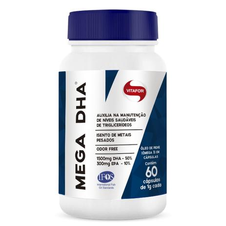 Mega DHA 1500 EPA 300, 60 Cápsulas Soft Gel de 1000mg - Vitafor Menor preço em Mega DHA 1500 EPA 300, 60 Cápsulas Soft Gel de 1000mg - Vitafor