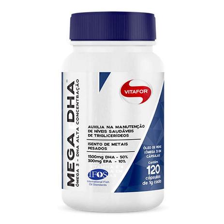 Mega DHA 1500mg Dha/300mg Epa - 60 cápsulas - Vitafor Menor preço em Mega DHA 1500mg Dha/300mg Epa - 60 cápsulas - Vitafor