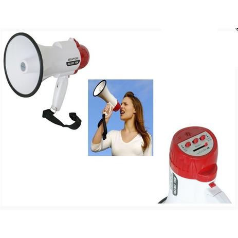 Megafone recarregavel bateria de litio 15w com gravador e musical de mao profissional - Black bull é boa?