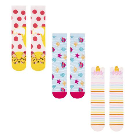 Meia 3/4 infantil divertida feminina tamanho 21 ao 25 pimpolho - Moda  Infantil - Magazine Luiza