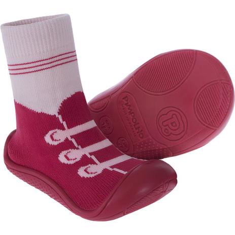 Meia com Sola Cano Alto Tênis Vermelho - Pimpolho - Meia Infantil -  Magazine Luiza