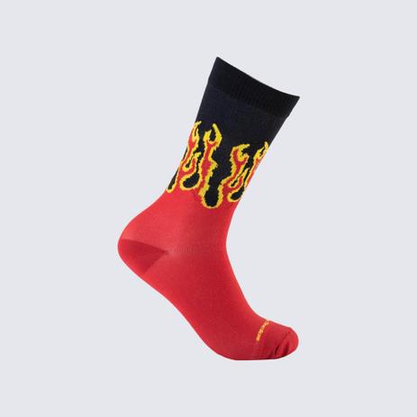 Meia Divertida Colorida Pe Quente Vermelha Joker Socks Bolsas E Acessorios Magazine Luiza