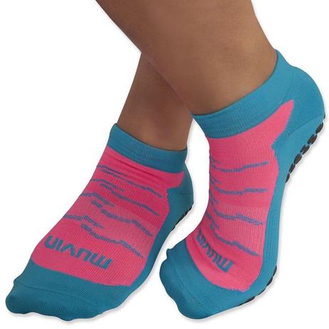 Meia Hidroginástica solado antiderrapante Muvin - Azul/Pink Menor preço em Meia Hidroginástica solado antiderrapante Muvin - Azul/Pink
