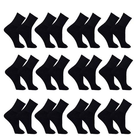 Meia Masculina Kit 12 Pares Cano Alto Longo Sport Preta Algodão - Part.B é boa?