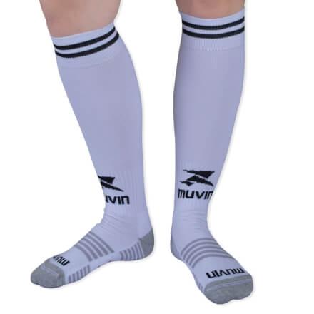 Meião Futebol Confort Juvenil MFB-210 - Branco/Preto - Muv - Muvin Menor preço em Meião Futebol Confort Juvenil MFB-210 - Branco/Preto - Muv - Muvin