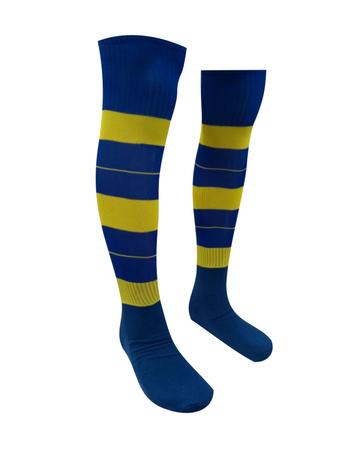 Meião Listrado Hensou Azul Royal com Amarelo Kit com 20 pares - Meias hensou Menor preço em Meião Listrado Hensou Azul Royal com Amarelo Kit com 20 pares - Meias hensou