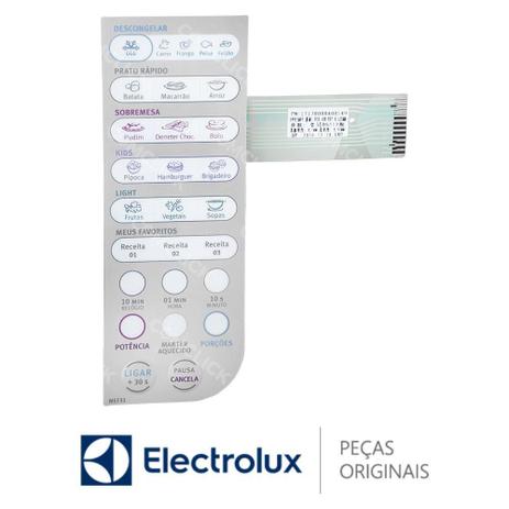 Membrana / Painel Frontal 251400210104 Micro-ondas Electrolux MEF33 Menor preço em Membrana / Painel Frontal 251400210104 Micro-ondas Electrolux MEF33