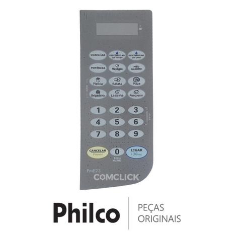 Membrana / Painel Frontal para Micro-ondas Philco PME23 Menor preço em Membrana / Painel Frontal para Micro-ondas Philco PME23