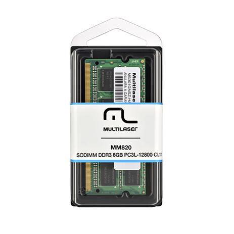 Memoria de Notebook Multilaser Sodimm DDR3 8GB MM820 Menor preço em Memoria de Notebook Multilaser Sodimm DDR3 8GB MM820