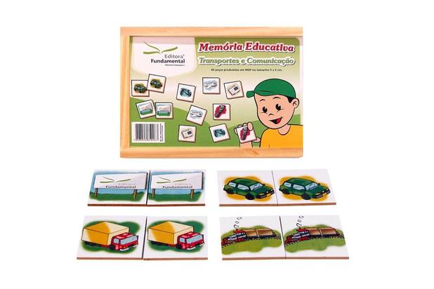 Memória Educativa Meios De Transportes Jogo Com 40 Peças - Editora fundamental Menor preço em Memória Educativa Meios De Transportes Jogo Com 40 Peças - Editora fundamental