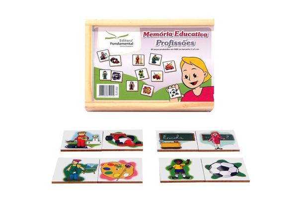 Memória Educativa Profissões Jogo Com 40 Peças - Editora fundamental Menor preço em Memória Educativa Profissões Jogo Com 40 Peças - Editora fundamental