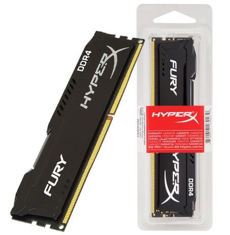 Memória Kingston Hyperx Fury 4gb 2400mhz Ddr4 Hx424c15fb/4 Menor preço em Memória Kingston Hyperx Fury 4gb 2400mhz Ddr4 Hx424c15fb/4