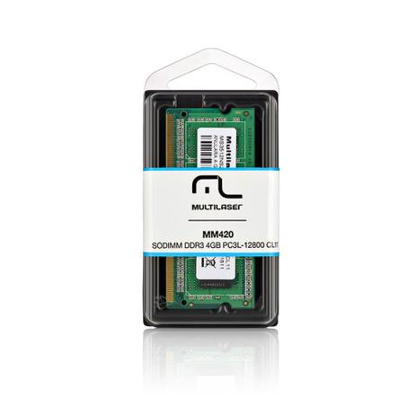 Memória Multilaser Ddr3 Sodimm 4Gb 1600 Mhz - MM420 Menor preço em Memória Multilaser Ddr3 Sodimm 4Gb 1600 Mhz - MM420