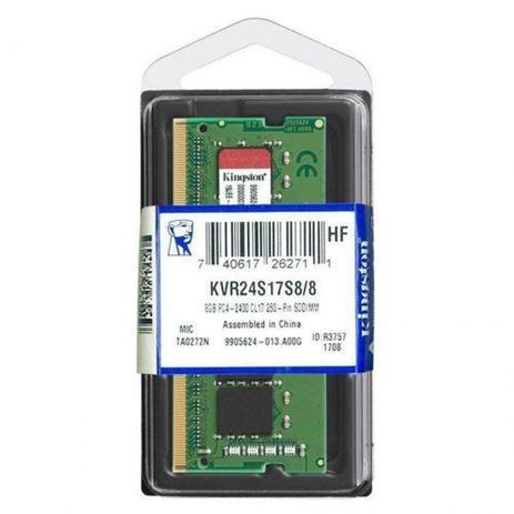Memoria note kingston 8gb 2400 - kvr24s17s8/8 - Memória RAM - Magazine Luiza
