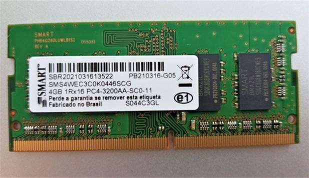 Memória RAM p/ notebook Smart DDR4-3200 4GB Menor preço em Memória RAM p/ notebook Smart DDR4-3200 4GB