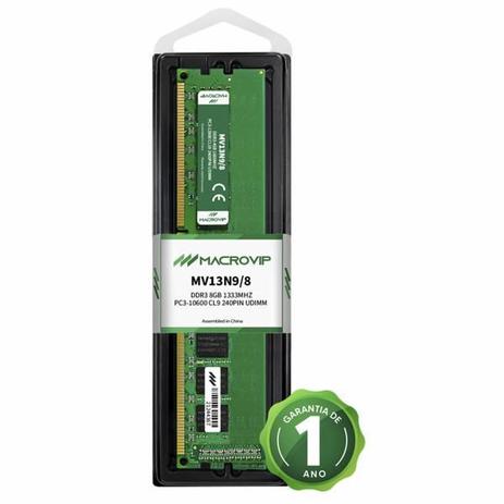 Memória ram pc macrovip 8gb ddr3 1333mhz mv13n9/8 - Memória RAM - Magazine  Luiza