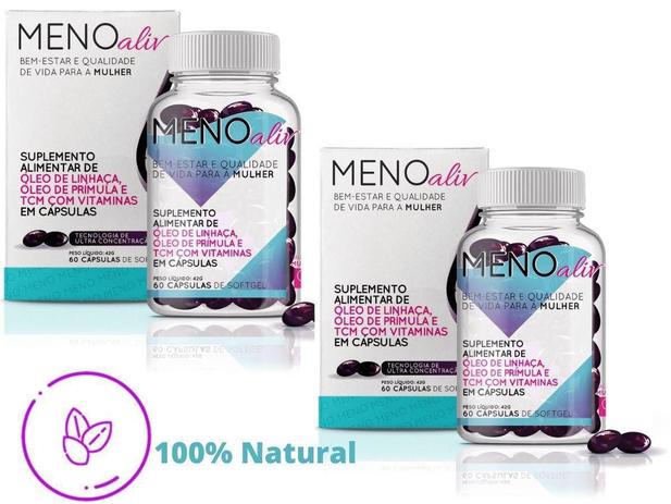 Meno Aliv Tratamento Contra Sintomas Menopausa Tpm Kit C/2ud Menor preço em Meno Aliv Tratamento Contra Sintomas Menopausa Tpm Kit C/2ud