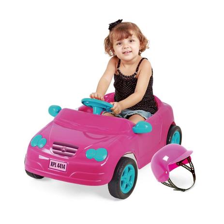 Mercedes a Pedal Rosa com Capacete Homeplay Menor preço em Mercedes a Pedal Rosa com Capacete Homeplay