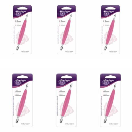 Merheje Rosa Espátula Manicure (Kit C/06) Menor preço em Merheje Rosa Espátula Manicure (Kit C/06)