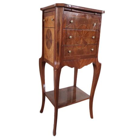 Mesa Auxiliar Clássica Marchetada Cherrie - Prime home decor Menor preço em Mesa Auxiliar Clássica Marchetada Cherrie - Prime home decor