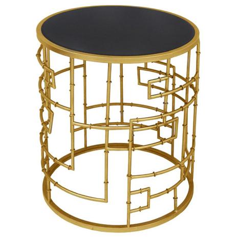 Mesa Auxiliar Dourada De Ferro 56 X 51 Cm - Prime home decor Menor preço em Mesa Auxiliar Dourada De Ferro 56 X 51 Cm - Prime home decor